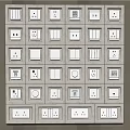 Modern socket switch socket combination 3d model