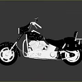 Vintage Blue Motorcycle With Brown Leather Seat Silver Frame Side Saddle Bags Reflective Surface