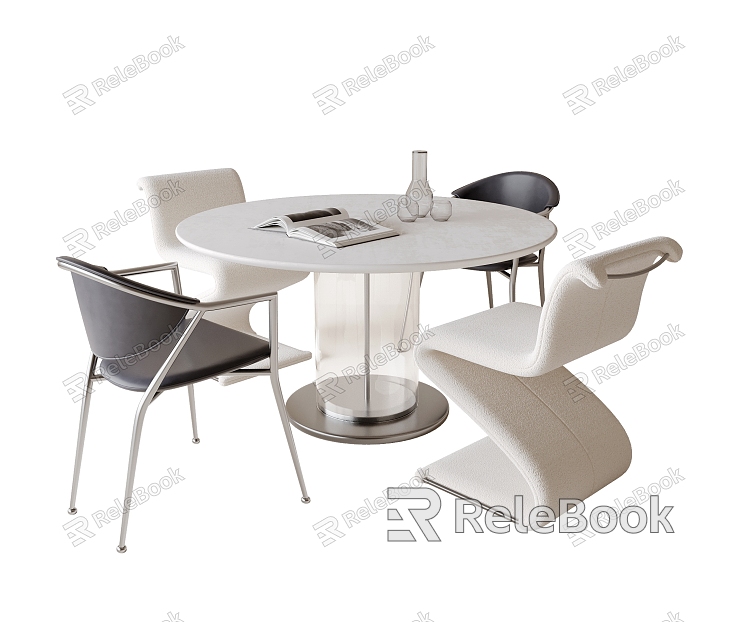 Dining table and chair combination model