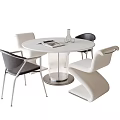 Dining table and chair combination 3d model