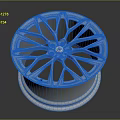 High Quality Silver Alloy Car Wheel Rim With Multi Spoke Design And Hub Cap