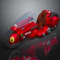 Red Modern Motorcycle With Sleek Design Brown Seat Windshield Chrome Accents Stylish Tires