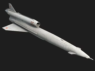 Smart Machine Silver White Aircraft Model With Pointed Nose Wings Tail And Number 05 3d model
