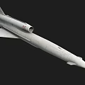 Smart Machine Silver White Aircraft Model With Pointed Nose Wings Tail And Number 05