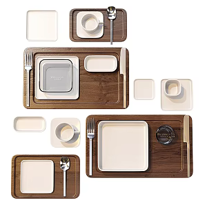 Modern Tableware 3d model