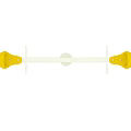 Outdoor Playground Seesaw With Yellow Seats And White Spring Base