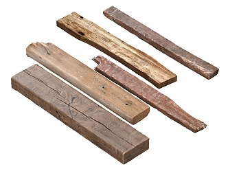 old wooden boards old wood sticks old trees 3d model