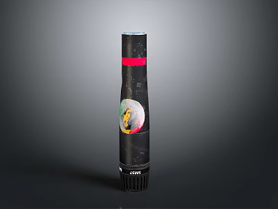 EDAN Modern Electronic Device With Black Body Red Stripe And Digital Screen Design 3d model