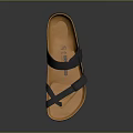 Casual Comfortable Sandals with Crisscross Straps Buckle Closure and Orange Cork Sole