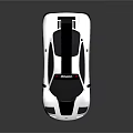White Modern Sports Car Featuring Sleek Aerodynamic Design And Black Accents