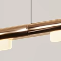 Modern Sleek Linear LED Pendant Lights For Contemporary Dining Room Decor 3d model