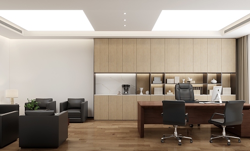 modern office secretary office 3d model