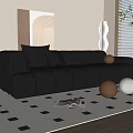 Modern Multiplayer Sofa 3d model