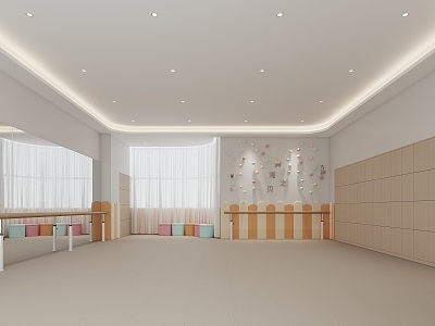 Modern Dance Room Dance Classroom Children Dance Classroom 3d model