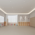 Modern Dance Room Dance Classroom Children Dance Classroom 3d model