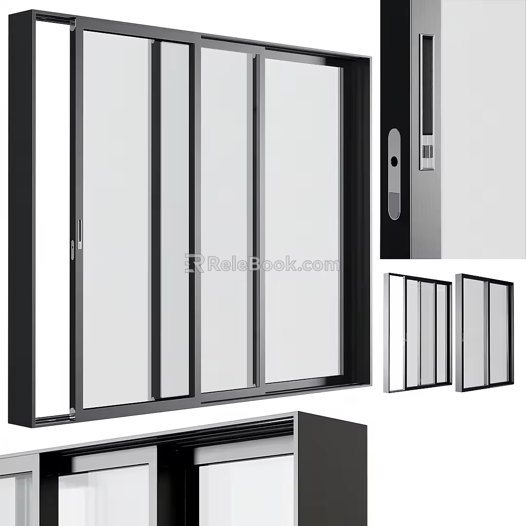 window frame sliding window casement window 3d model