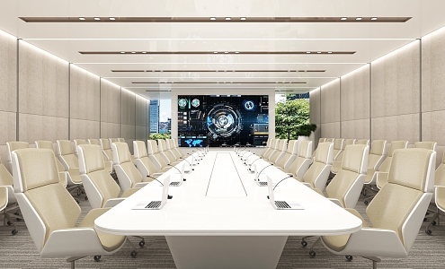 Modern large conference room 3d model