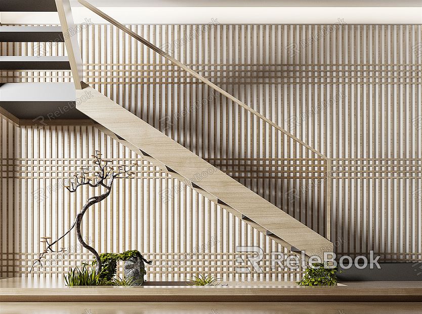 New Chinese Stairs Stairs Landscape model