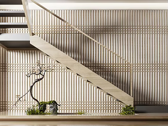 New Chinese Stairs Landscape 3d model