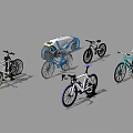 Different Types of Bicycles Including City Road and Basket Equipped Designs