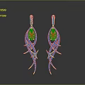 Elegant Modern Silver Earrings With Red Gemstone Accents And Luxury Design