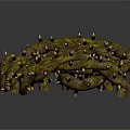 Spiky Green Vine Shaped Food With Natural Organic Textured Surface