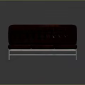 Multi Person Red Leather Tufted Bench With Metal Frame Indoor Seating Design