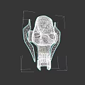 Abstract Silver Sculpture Carving With Mask Shaped Design And Symmetric Structure