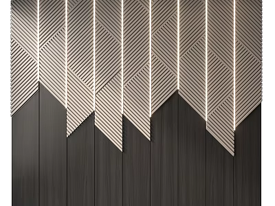 Herringbone Pattern Wooden Flooring with Light and Dark Stripe for Modern Interior Design 3d model