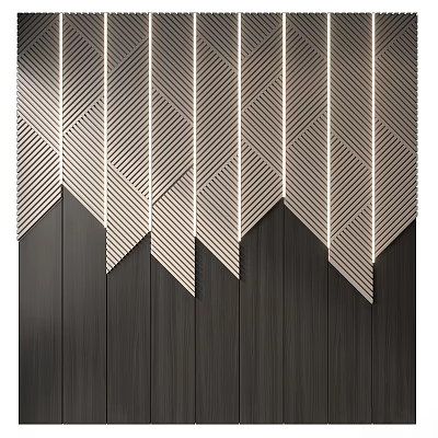 Herringbone Pattern Wooden Flooring with Light and Dark Stripe for Modern Interior Design 3d model