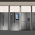 Modern Stainless Steel Refrigerators With Smart Display And Various Door Styles