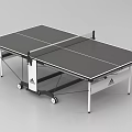 Ping Pong Room Setup With Adidas Portable Table Tennis Table Black Top And Wheels
