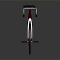 Sleek Red Bicycle With Black Seat And Silver Wheels Minimalist Design