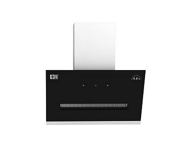 Modern Black And White Kitchen Range Hood As Essential Cooking Appliance 3d model