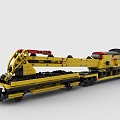 Lego toy crane engineering truck construction machinery construction 3d model