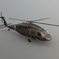 Military Helicopter With Dual Rotor Blades Dark Gray Fuselage And Side Windows