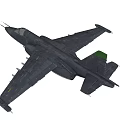 Military Gray Fighter Jet With Mounted Weapons And Landing Gear