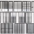 Casement Windows With Various Styles Grid Patterns Glass Options And Modern Frames 3d model