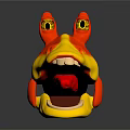 Creative Frog Shaped Toy With Orange Yellow Head Big Eyes And Extended Tongue
