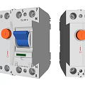 Modern air switch circuit breaker leakage protector electrical switch fuse switch 3d model