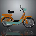 Pinguo Stylish Motorcycle With Orange Body Turquoise Panel Black Seat And Silver Wheels Design