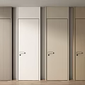 Modern Hinged Doors in Various Colors for Interior Home Design 3d model