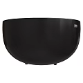 Modern Black Round Wash Basin With Sleek Smooth Surface For Bathroom Decor 3d model