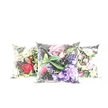Colorful Floral Throw Pillows With Red Roses Purple Flowers And Green Leaves For Home Decor