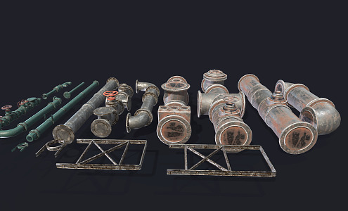 Industrial LOFT pipe valve pipe 3d model