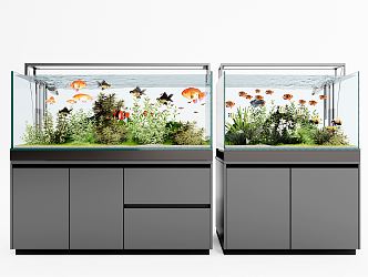 Modern fish tank fish tank ornamental fish tank aquarium 3d model