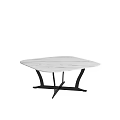 Modern Marble Coffee Table With Sleek Black Legs And Square Tabletop 3d model