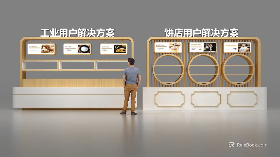 Display Shelves Design For Industrial And Bakery User Solutions With Functional Storage 3d model 