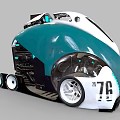 Future car sci-fi car cyberpunk car sweeping robot 3d model