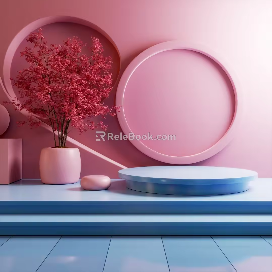 E-commerce product scene still life display table e-commerce beauty Chen 3d model